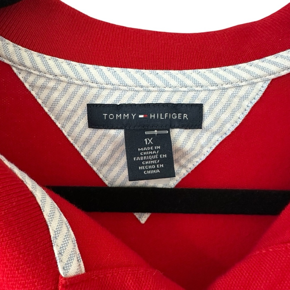 Women’s Tommy Hilfiger Red Polo Button Shirt, Size 1X - Picture 3 of 6